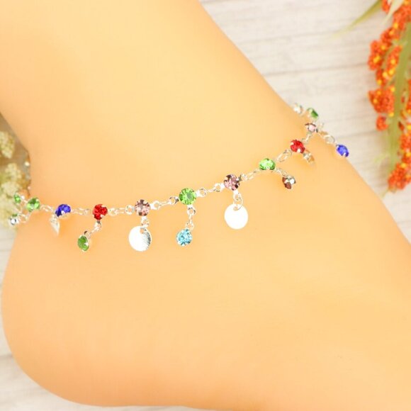 "Handmade Anklet – Elegant & Delicate Jewelry for Women | UNVRC1196 - Picture 1 of 10